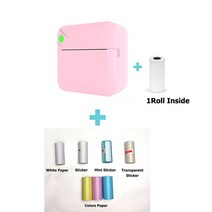 HD 사진 바코드 프린터 2023 업그레이드 57mm 큐브 블루투스 열 라벨 메이커 QR 소기업용, 20 C17 Pink with 7Rolls