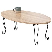 하기하라 MT-6864 인테리어 접이식 낮은 책상 앉은다리 식탁 컴퓨터 티테이블, 폭 90cm + 내추럴