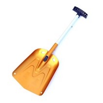 Upgraded Snow Shovel for Car Aluminum Portable Utility Lightweight Emergency Snowmobile Vehicle Camp, 01 Gold