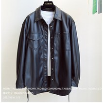 라이더 가죽 셔츠 벨트 자켓 BQ2090510