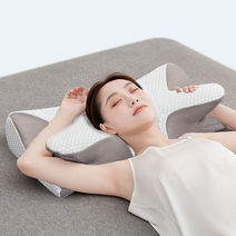 터치온리 기능성 3D 메모리폼 경추베개 나비형, 그래핀 그레이, 1개