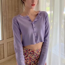 여성 크롭 숏 가디건 6가지 색상