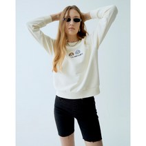 헤지스 퍼피자수 아이보리 코튼혼방 긴팔티셔츠 HSTS2BL51IV 165579