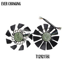 95MM 원래 T129215SU DC 12V 0.5A Asus GTX760 780 780TI R9 280 290 R9 280X 290X R9 390 390X GTX970 VGA, 1개, 단일, 4PIN 1PCS
