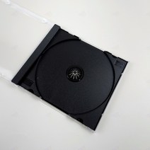 미디어 보관함 블랙 CD/DVD 1P 영상 정리 앨범 데이터 기록 싱글 표지 게임 공케이스, 단품