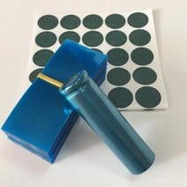 압력 세탁기 18650 리포 배터리 랩 PVC 열 수축 튜브 프리컷 리튬 이온 절연 가스켓 팩 셀, 18650+Clear Blue+Hollow Green