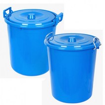 청통 파란통 업소용 식당 대용량 분리수거 운반구 쓰레기통 20L - 110L, 만능용기/45L
