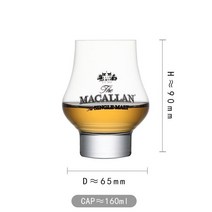 MACALLAN 맥켈란 싱글몰트 핸드메이드 크리스탈 하이엔드 위스키 테이스팅 글라스 160ML, 1개