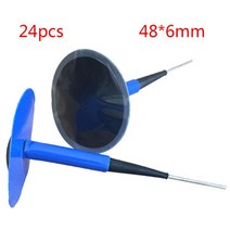타이어 천자 수리 유선 48x6mm 플러그 패치 버섯 자동차 밴 쿼드 트리킹 24pcs, 검은색