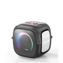 우퍼스피커 사운드바 서브우퍼 Hopestar-80W 블루투스 스피커 휴대용 360 스테레오 야외 스퀘어 댄스 사운드 무선 마이크 caixa de 솜, [07] Party One Mini black