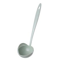 채반 콜렌더 주방여과기 주방집개Wheat Straw Spoon Soup Colander Long Handled Plastic Large Eco-friend