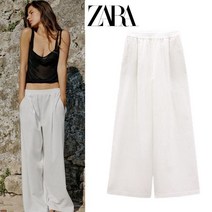 ZARA 자라 린넨 와이드 캐주얼 팬츠 4786086