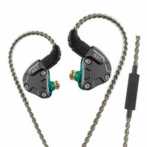 NICEHCK NX7 인이어 이어폰 4BA+듀얼 카본 나노튜브 다이나믹+압전 세라믹 하이브리드 7 드라이버 유닛 2핀 탈착식 금속 페이스 플레이트 고해상도 PCB 크로스오버 HiF, Mic_Blue