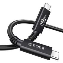 오리코 USB-IF 인증 USB 4.0 C to C 케이블 40Gbps 100W PD 8K@60Hz 썬더볼트3 썬더볼트4 케이블 맥북 호환 U4A, U4A08*(0.8M)
