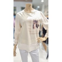 올리비아하슬러 NEW OHBFTS102 포인트 러플 셔링 티셔츠