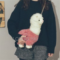여성 가방 3컬러 특이한 귀여운 알파카 모양 크로스백