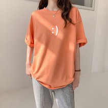 2022년 여름 블라우스 자수 감령 프린트 루즈핏 화이트 반팔 티셔츠녀 24602