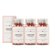 [수수루스] 입덧캔디 레몬 - 임산부 선물 유기농 수제사탕 건강간식, 3병, 75g