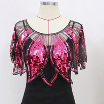 [PINK LITCHI]여성 스팽글 숄 짧은 코트 카디건 레이스 작은 조끼 jj903