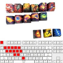 기계식 게이밍 미니 키보드용 개성 키캡 맞춤형 OEM 리그 오브 레전드 (LOL) GK61 ANNE PRO 2 60%, 한개옵션2, 19 Set 19, 03 Cherry