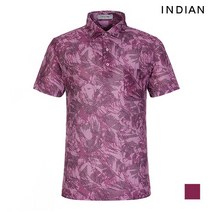 인디안 INDIAN 프린트 메쉬 반팔 카라 티셔츠__MITASVM3401