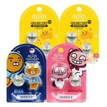 카카오프렌즈 페이스타입 차량용 방향제 2개, 하나씩다