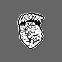 lobster-03-Printing 차량용스티커 스노우보드스티커, 66 x 90 mm/반사원단