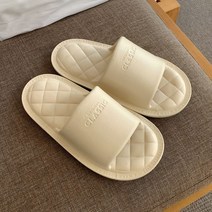 욕실슬리퍼 여성 홈 캐주얼 지압 커플 실내용 미끄럼방지, 37, 밀크 옐로