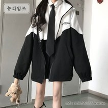 집업후드티 오버핏 학생아우터 여성겉옷 교복핏 재킷 1782