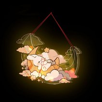 크리에이티브 중추절 축제 아크릴 옥 토끼 랜턴 DIY 핸드메이드 재료 배터리와 휴대용 발광, 05 E
