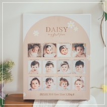 열두달 성장액자 아크릴ver. 아기성장액자 돌잔치액자 돌선물 주문제작액자, C타입, 영문C, 유(사진보내실때 같이 보내주세요)