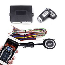 자동차 원격시동 근접도어 경보기 스마트폰 버튼시동 Universal car alarm autostart keyless entry system remote start kit