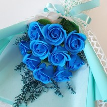 늘솜아뜰리에 변함없는사랑 비누장미 20송이 꽃다발 조화 꽃다발, 블루