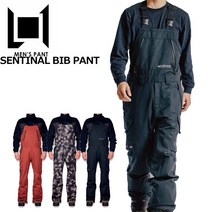 엘원 스노우 보드 웨어 센셔널 빕팬츠 남성 바지 스키복 보드복 SENTINAL BIB PANTS 22 - 23 맨즈 2LAYER