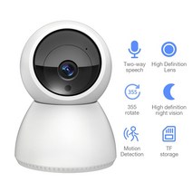 FEISDA 1080P 무선 와이파이 카메라 HD 홈 감시 보안 PTZ CCTV 카메라 양방향 오디오 P2P 베이비 모니터 애완 동물 카메라, 128G 카드가 있는 1080P, 협동사, 미국 플러그
