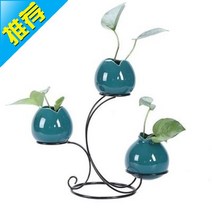 테이블리폼 큰사이즈 식탁 위 놓다 의 숏 꽃병 간략함 Y대략 그릇 레스토랑 수반 그린 뤄 전원 2151910840, 타입 09 :세 개 -핑크 청