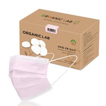 오가닉랩 내추럴 코튼 마스크 대형, 1개, 핑크