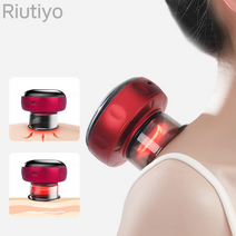 스마트 괄사 마사지기 무선 USB충전식 Riutiyo, 빨간색, 6단 조절