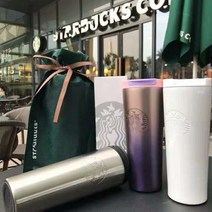 차쿠 스타벅스 에치드 텀블러 티스푼4종세트 선물포장, 화이트+티스푼4종세트+파우치+쇼핑백