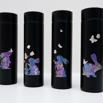 외국인선물 토끼자개텀블러 한국전통공예 나전칠기, 보자기포장, 희망