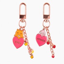 (카카오프렌즈 하트 메탈 키링 라이언 키링/라이언/하트/카카오프렌즈/메탈