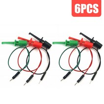 배선 테스터기 자동차 전기 3pcs 전기 후크 유형 테스트 클립 계측 트랜지스터 테스터 프로브 키트 남성 헤, 02 6PCS