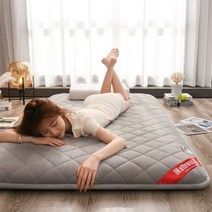 수면 용 접이식 침대 매트리스 미끄럼 방지 플로어 매트리스 단단한 두꺼운 토퍼 방공 및 스킨 프리, 그레이, 120x200cm