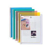 문화 레일클리어홀더 F490A-7 A4 10매입 둥근쫄대화일, 05-적색 (F490A-7 10매 팩)