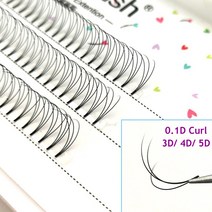 럭키 래쉬 0.10 D 컬 속눈썹 2D 3D 4D 5D 사전 제작 러시안 볼륨 팬 연장 미리 만들어진 Cilios 메이크업, 01 D_01 0.10mm_02 9mm_04 5D