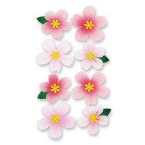 좋은친구들 벚꽃 8개세트 펠트 꽃 식물 소품 완제품 게시판 교실 꾸미기 환경구성, 단품