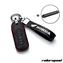 라이더무드 혼다 포르자350 PCX125 레더 키 커버 키링 세트 가죽 케이스 홀더 폰넘버키링포함 FORZA, 포르자 PCX125 레더 키커버 레드라인, 1개