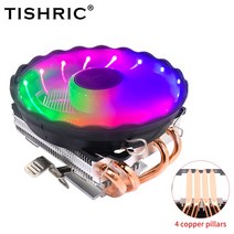 노트북 쿨러 쿨링팬 컴퓨터 cpu 그래픽카드 TISHRIC-x79/x99 프로세서 CPU LG 호환A 1155 2011 1366 775 AM3 AM4 2/4/6 히트 파이프 4 핀, 04 Ryzen AM4 Socket, 08 4 Heat Pipes 1 Fan