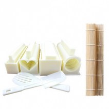 [햇볕과너] 네모 하트 동그라미 모양 김밥틀 김밥메이커 10종세트 대나무 김발, 하트 삼각 김밥발 세트  대나무 김밥말이