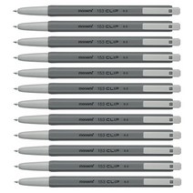 모나미 153 클립 유성볼펜 0.5mm, 흑색, 12개